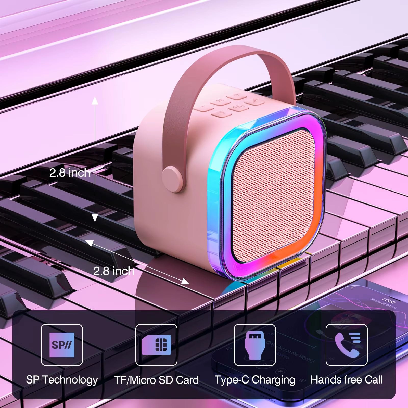 K12 Mini Portable BT Music Karaoke Audio Sound Box Mini Portable Wireless K12 Karaoke Speaker with Handheld Mic for Party