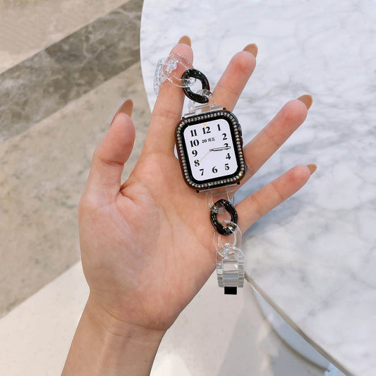 Strap Glacier Transparent Stitching Resin And Metal