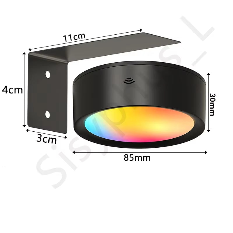 2 Styles USB Rechargeable Magnetic LED Decorative Display Art Lights Wireless Remote Control Dimmable RGB Wall Art Decoration