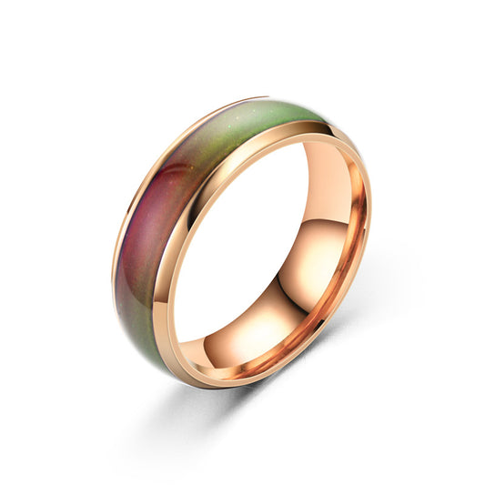 New Disgn Temperature Change Color Mood Ring Hot Sale Jewelry Smart Discolor Rings Best Gift For  Free Shipping