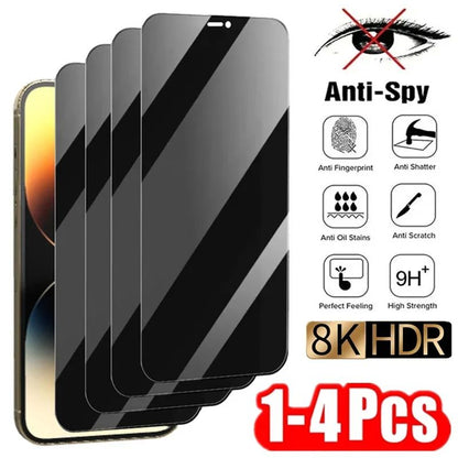 1-4Pcs Privacy Screen Protector For Anti-spyProtective Glass 15 16 X XS